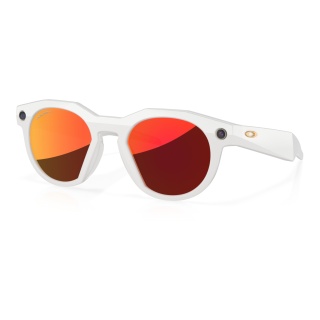 Oakley Sunglasses Meta Hstn 800204 (Lens Colour: Prizm Ruby) warm grey - 1 pair of glasses with hard case